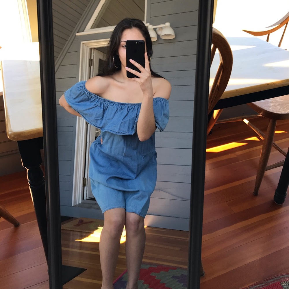 OFF THE SHOULDER RUFFLE DRESS - Picture 3 of 4